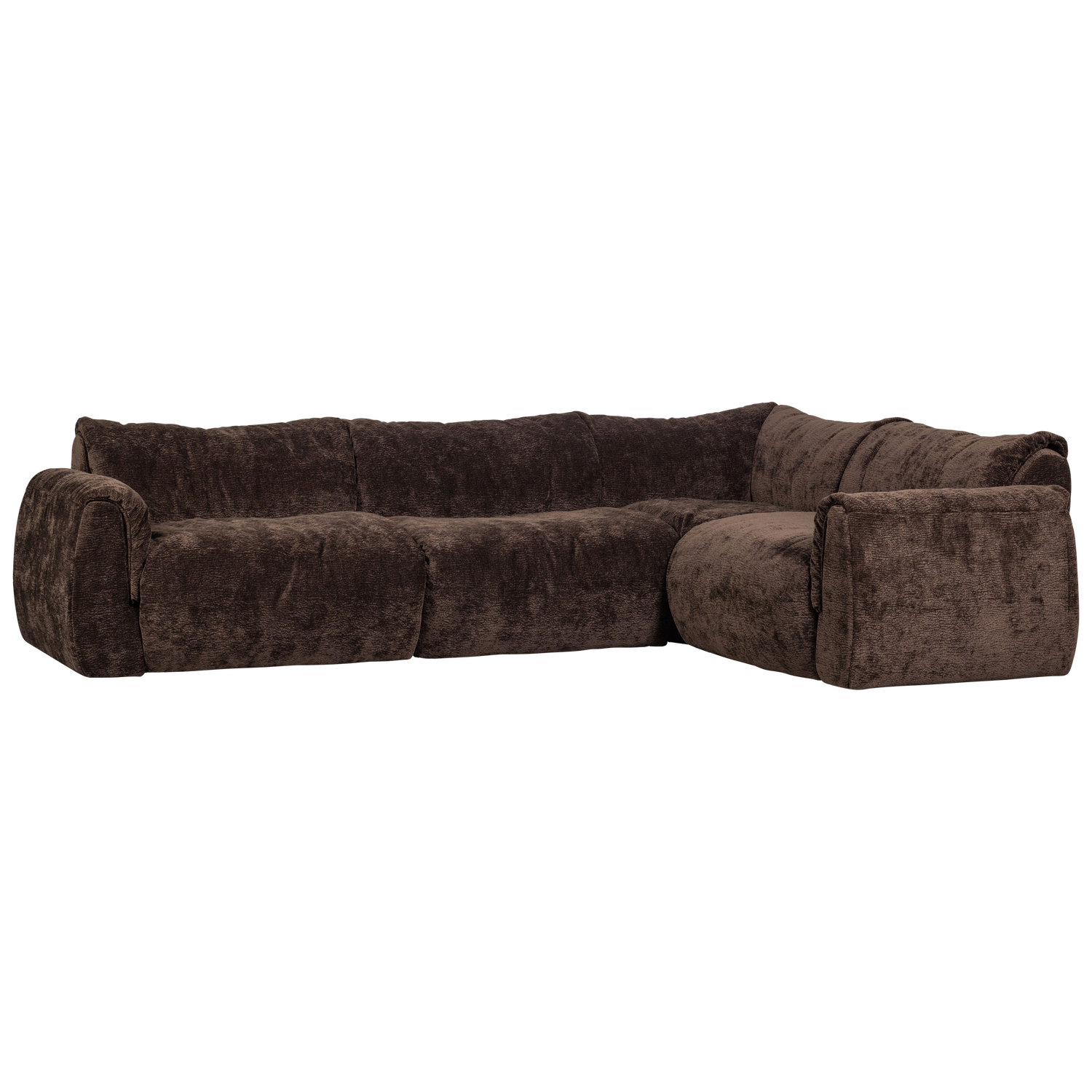 BAGGY HOEKBANK RECHTS 3D CHENILLE DONKERBRUIN