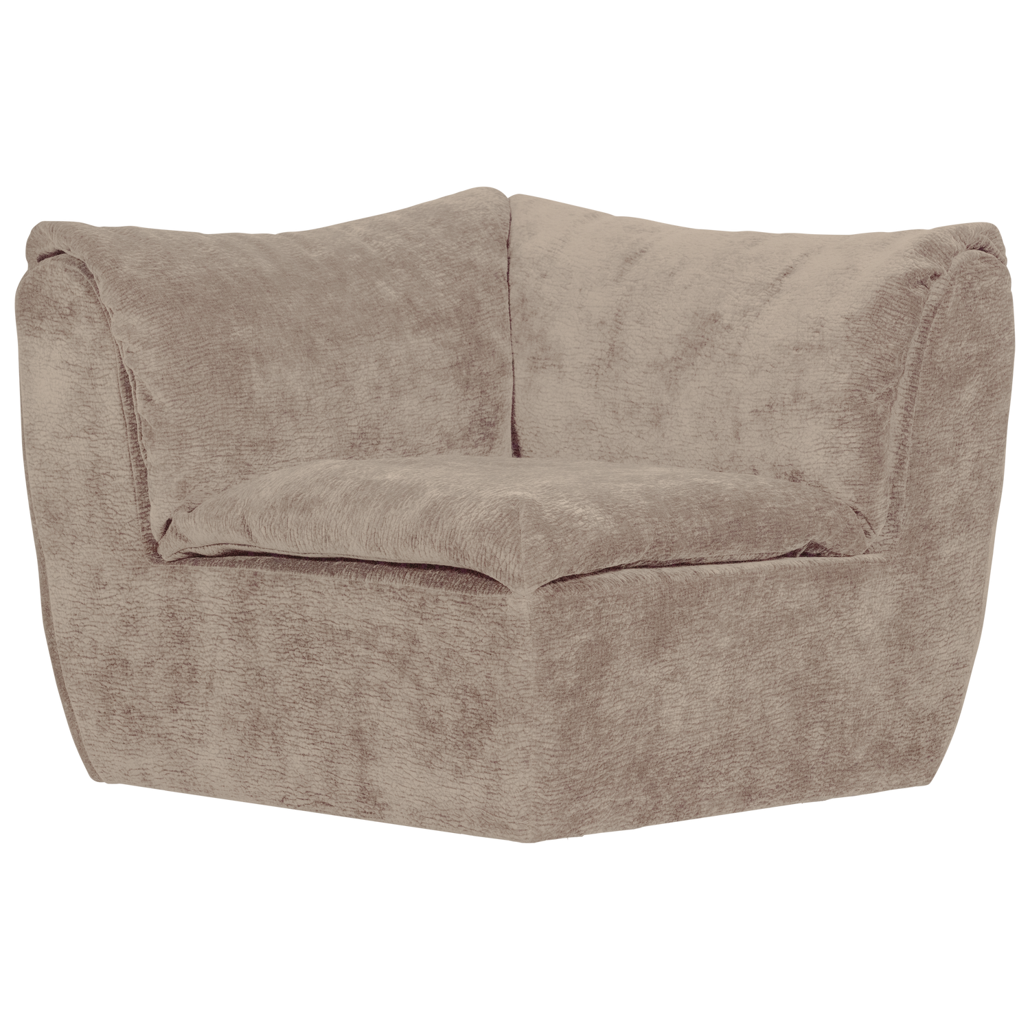 BAGGY HOEKELEMENT 3D CHENILLE ZAND