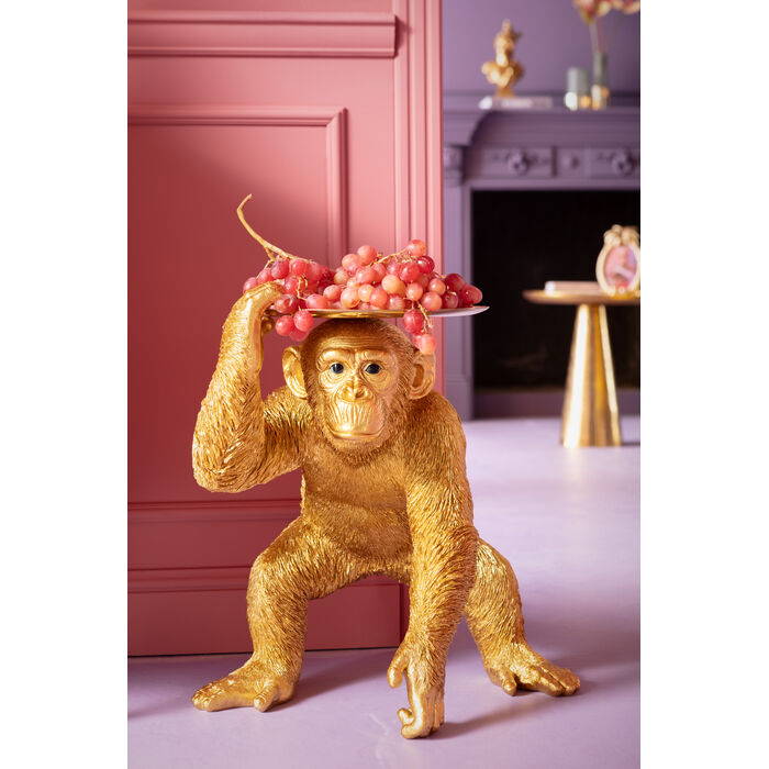 Butler Spelende Chimp goud Kare Design