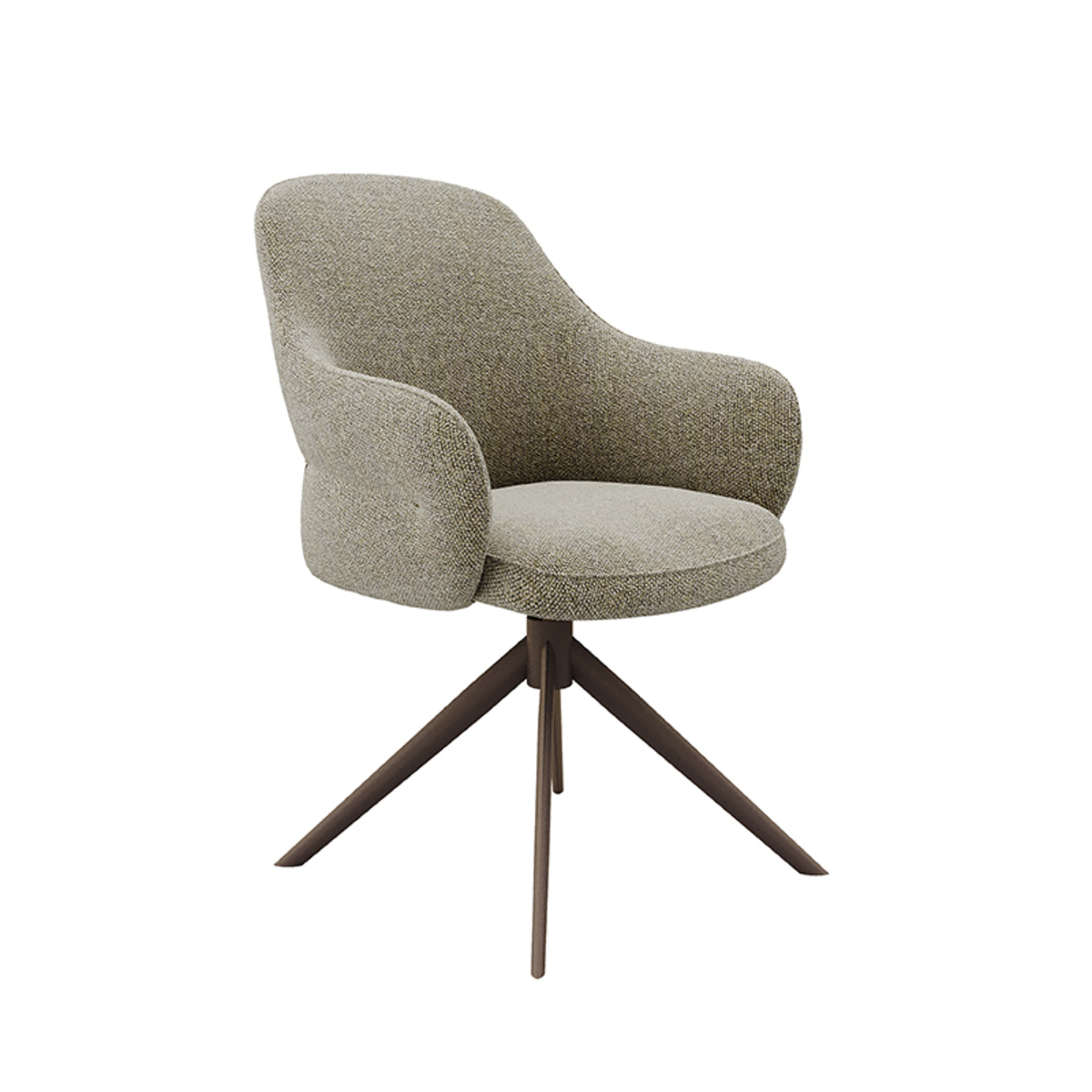 Eetkamerstoel Bern - Truffel grijs - Boucle