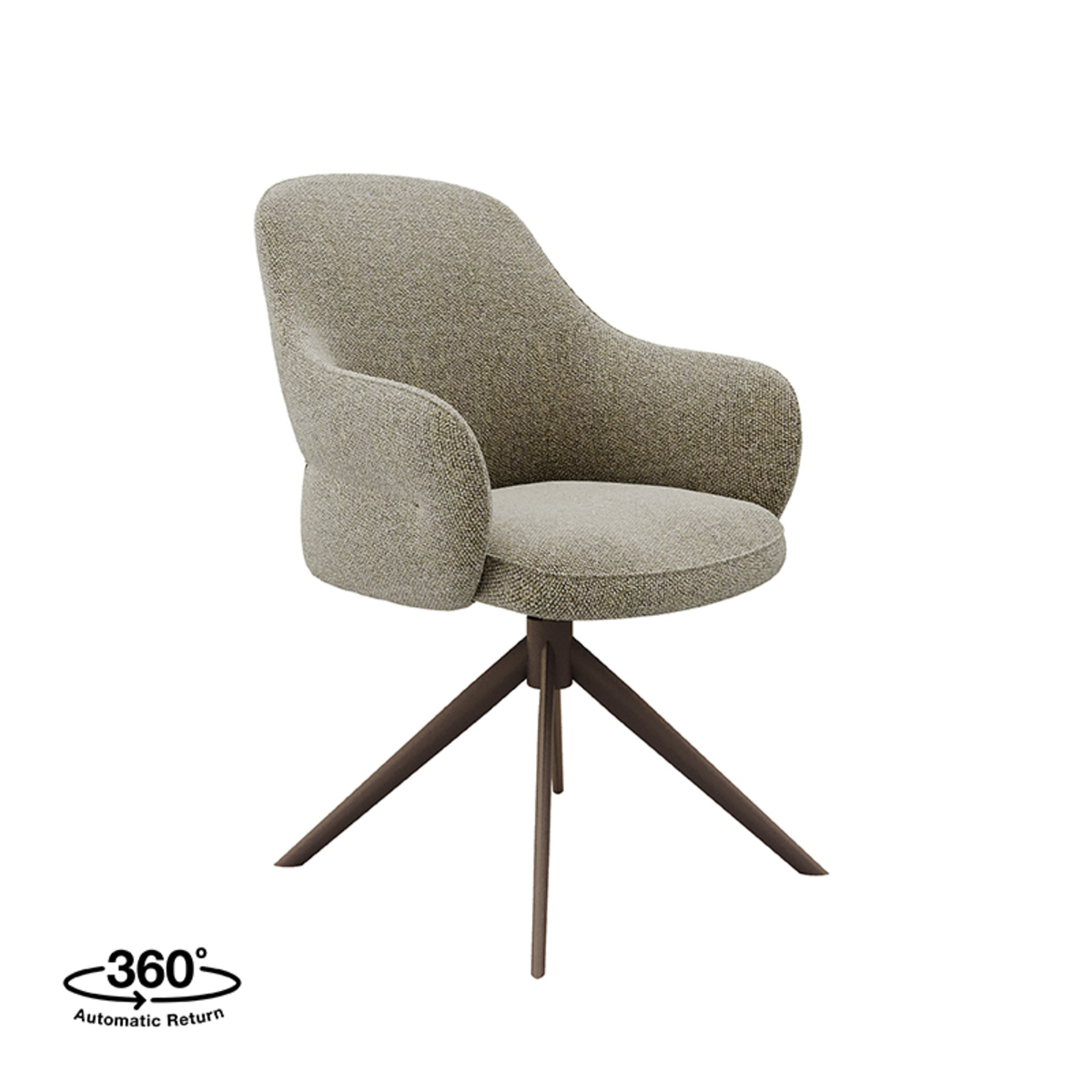 Eetkamerstoel Bern - Truffel grijs - Boucle