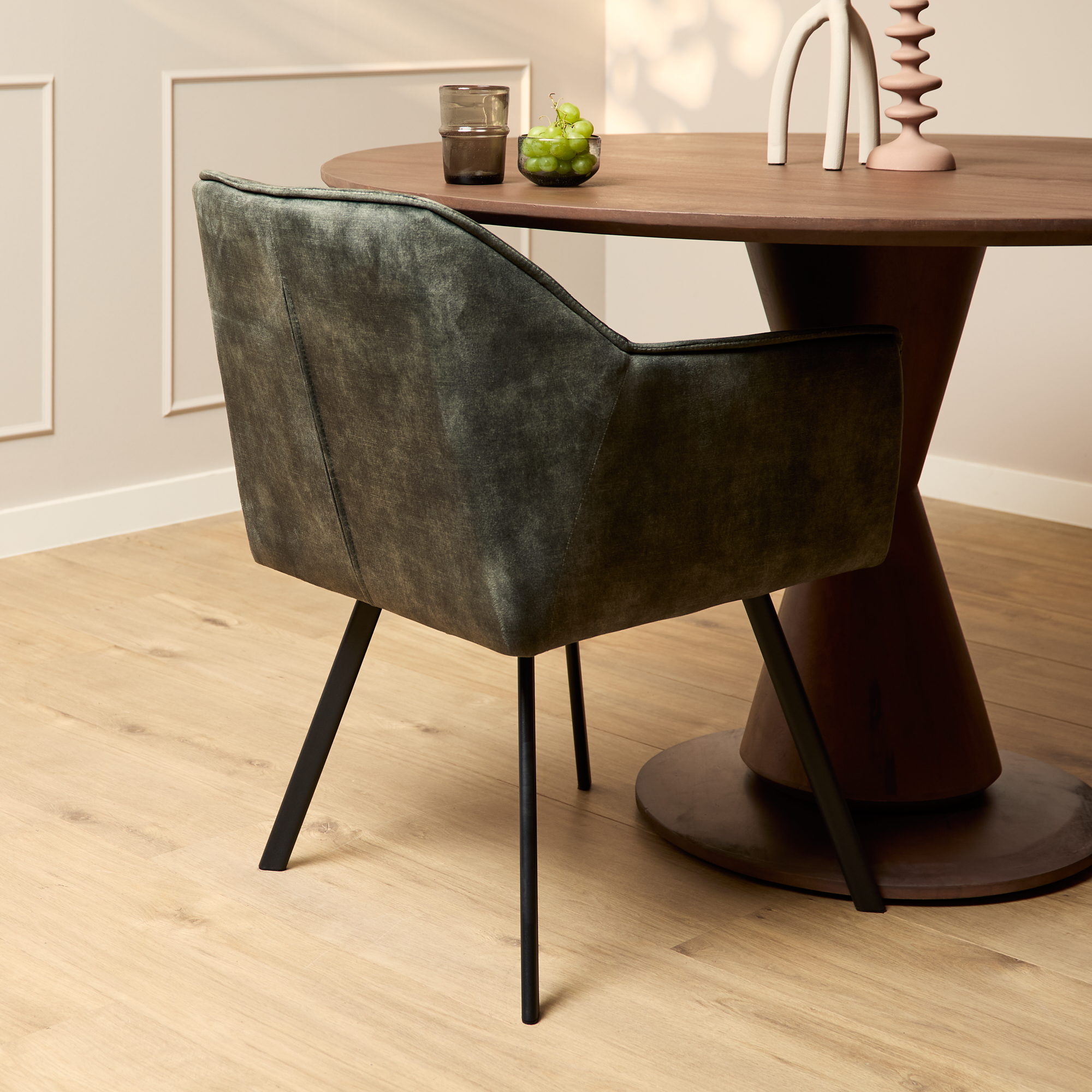 Eetkamerstoel Emma | Velvet Hunter Green