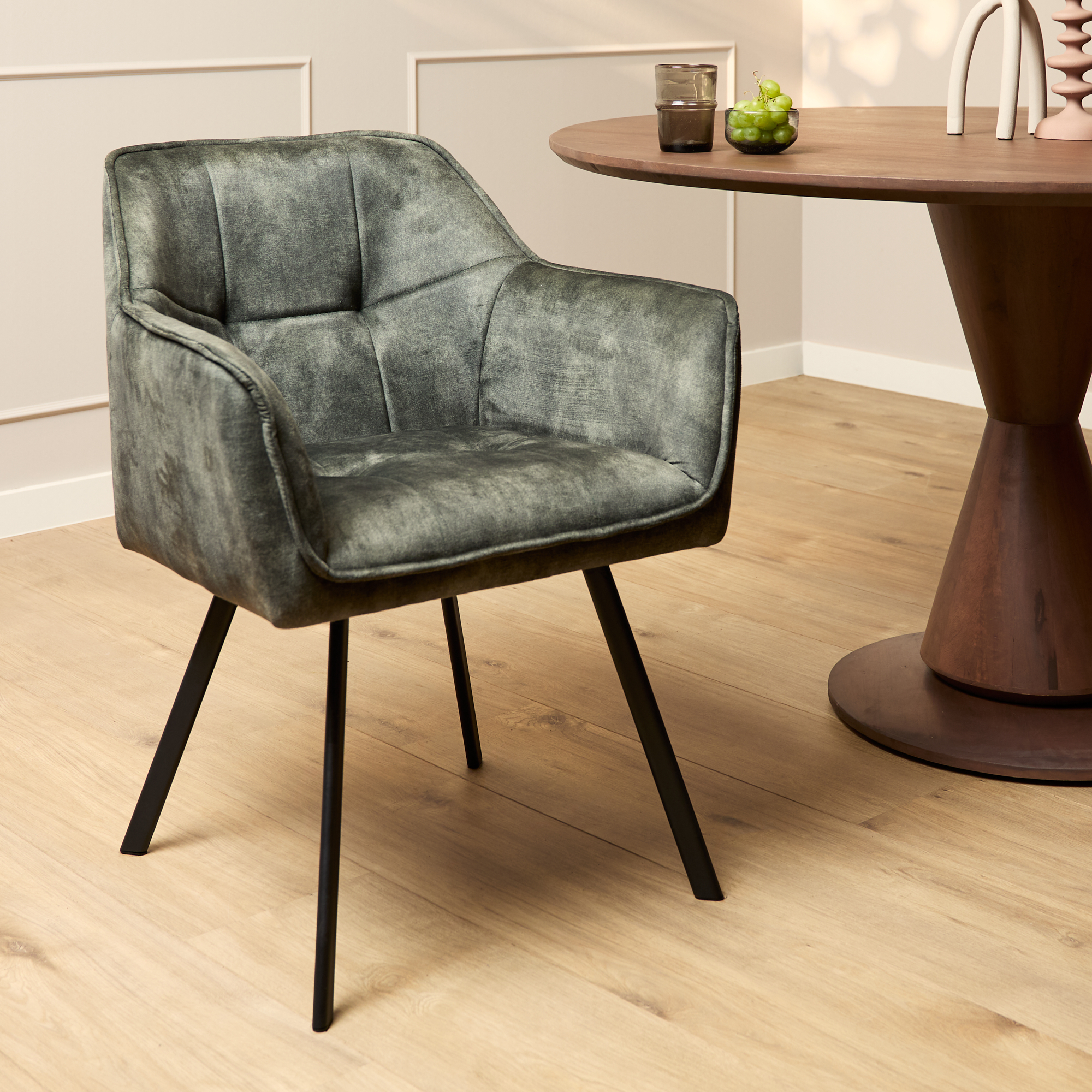 Eetkamerstoel Emma | Velvet Hunter Green