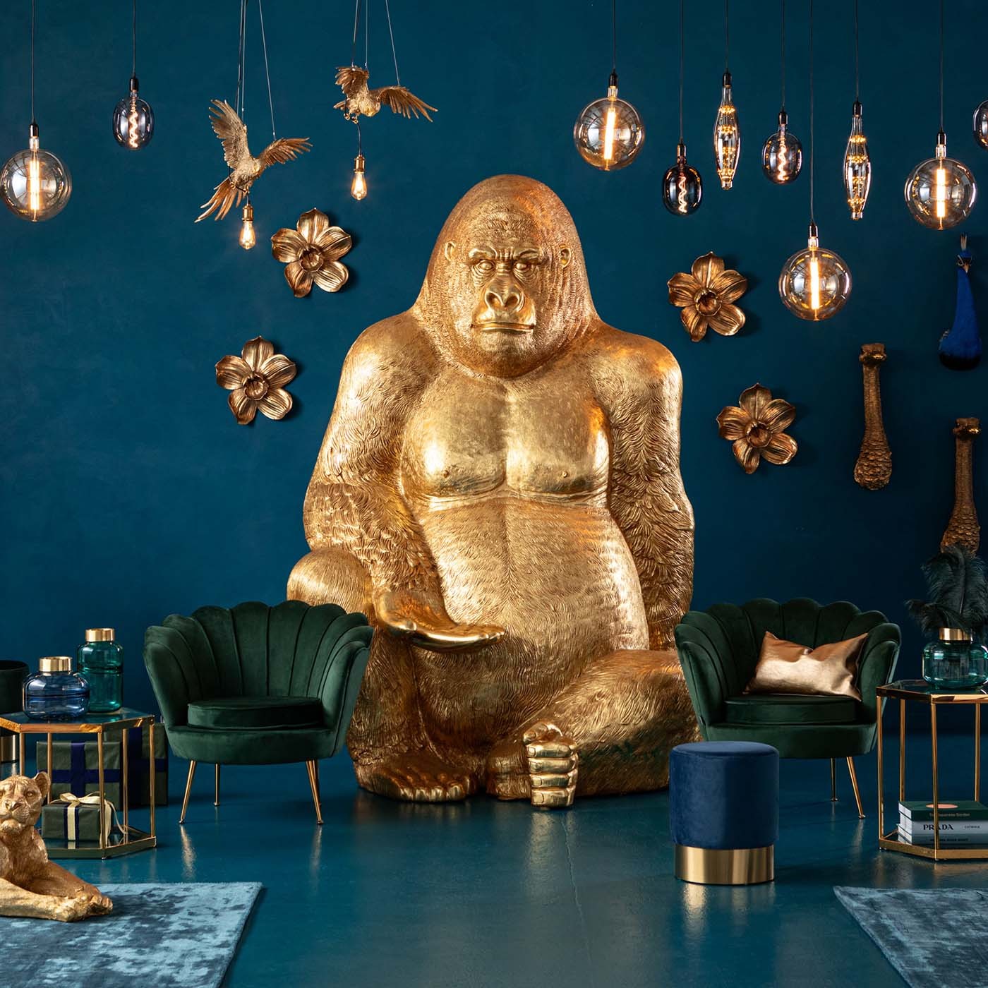 Gorilla XXL 249cm goud Kare Design