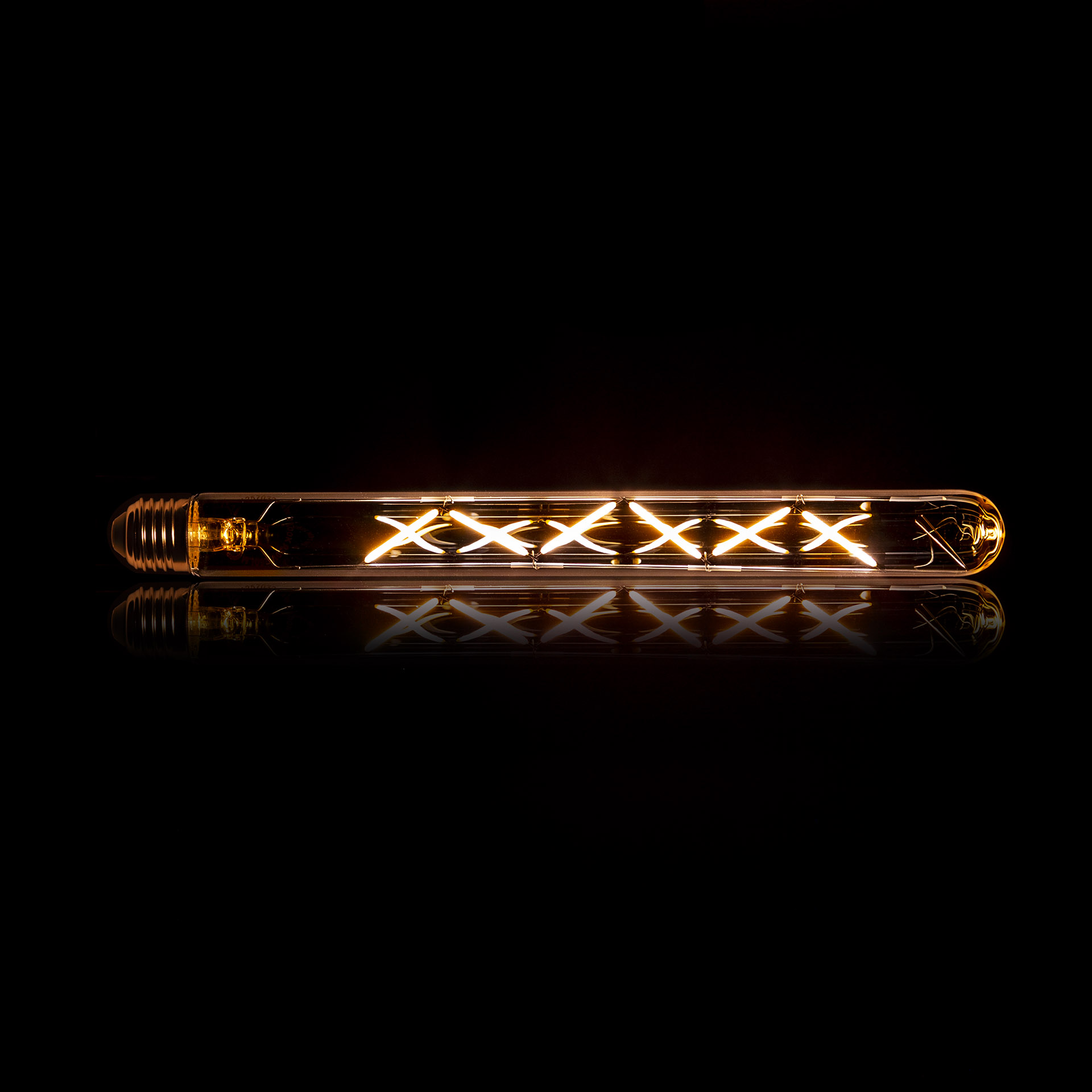 Lichtbron LED [T32-L300] filament buis 30 cm - E27 4W 2100K 280lm dimbaar / Amberkleurig glas