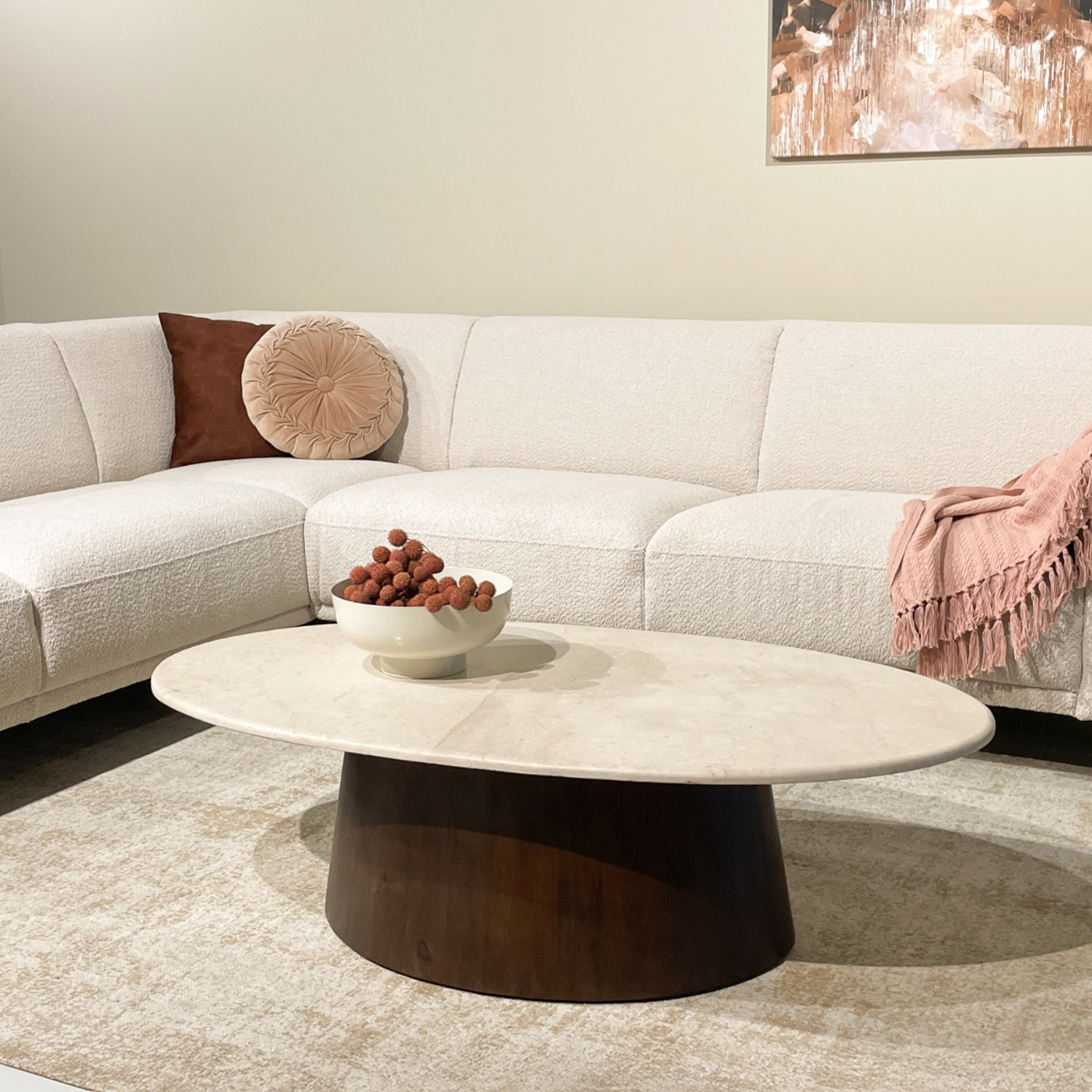 Salontafel Brix Bottecino Oval 120cm