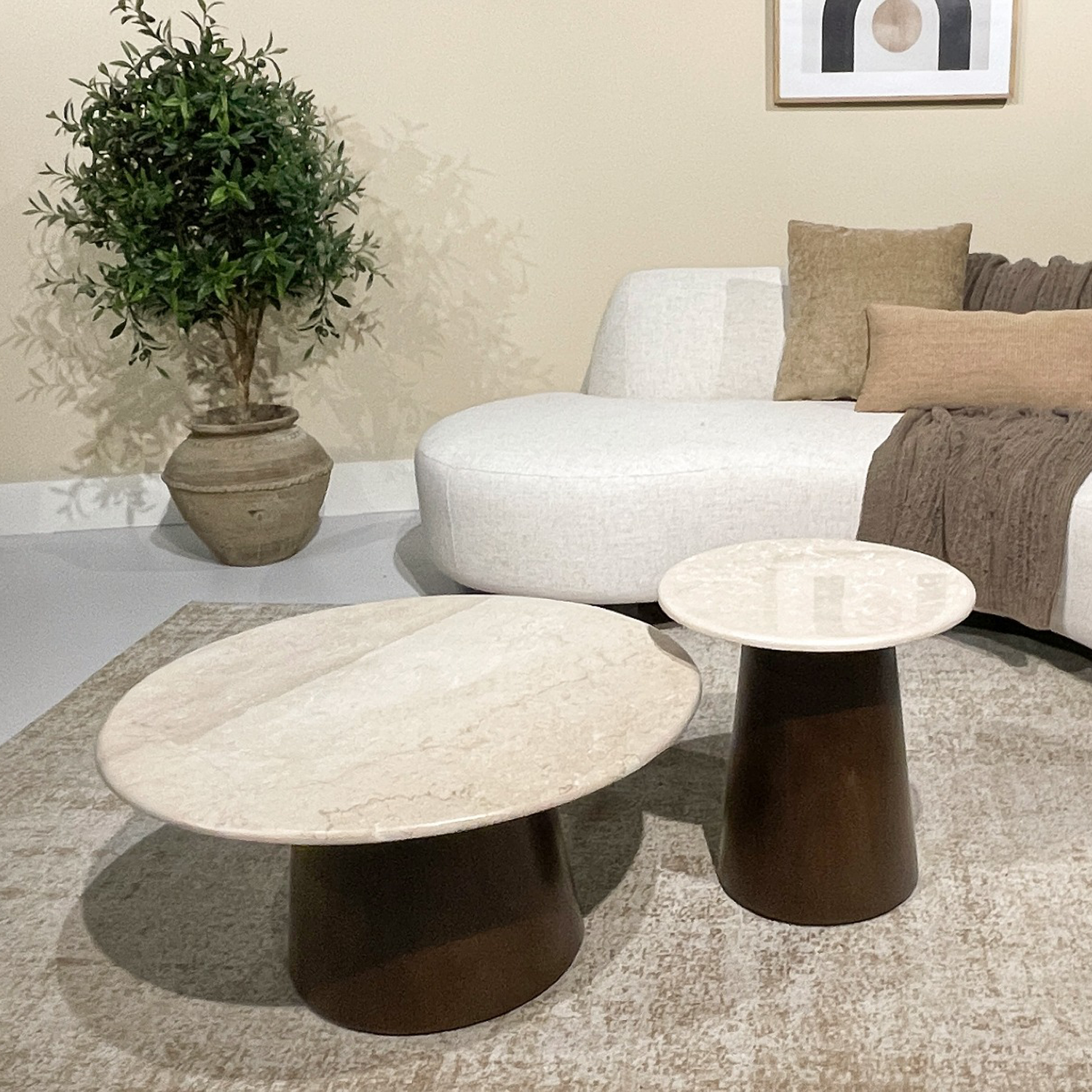 Salontafel Brix Bottecino rond 75cm