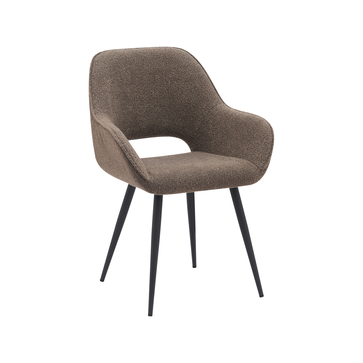 Set V 2 - Eetkamerstoel Fer - Bruin - Boucle
