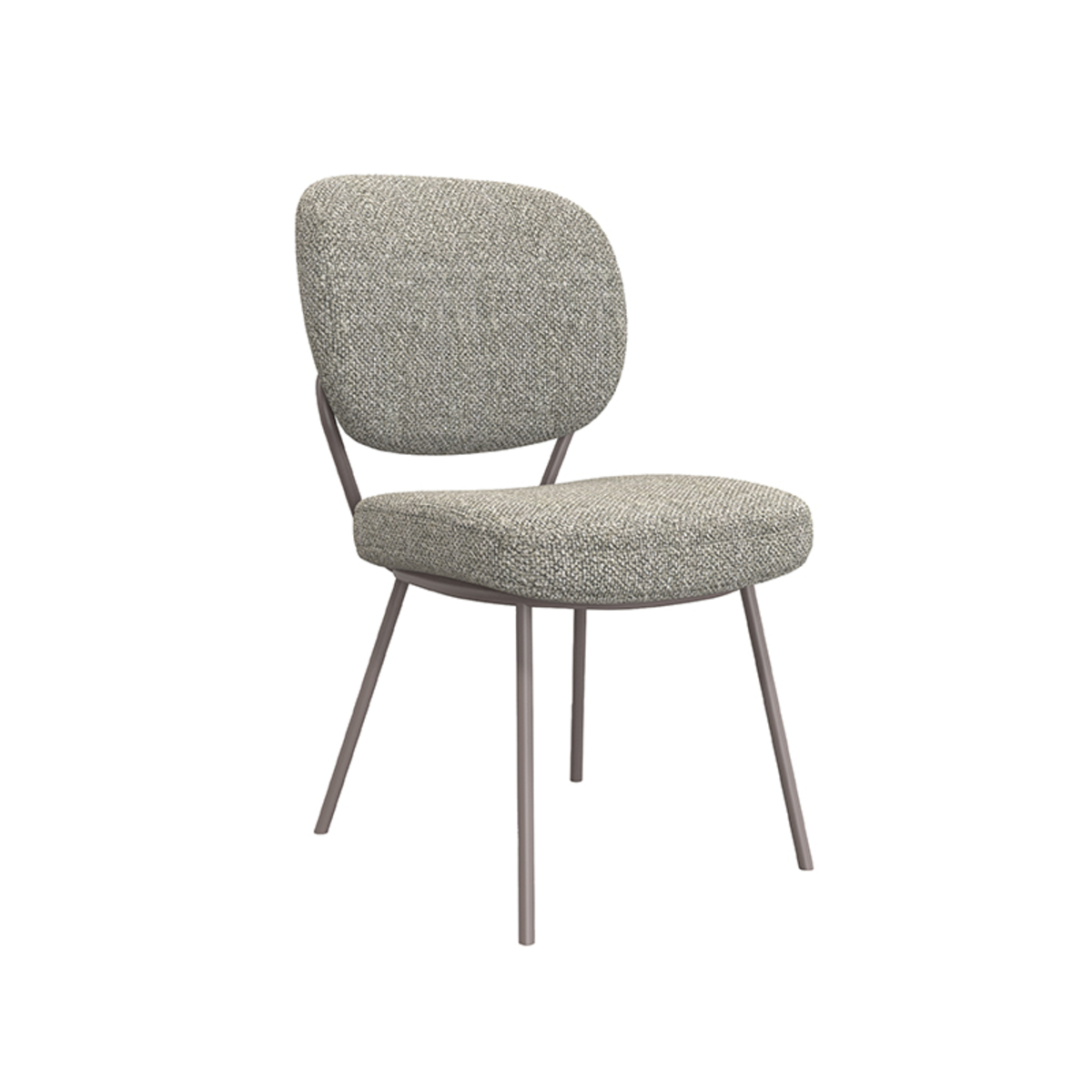 Set V 2 - Eetkamerstoel Singapore - Truffel grijs - Boucle