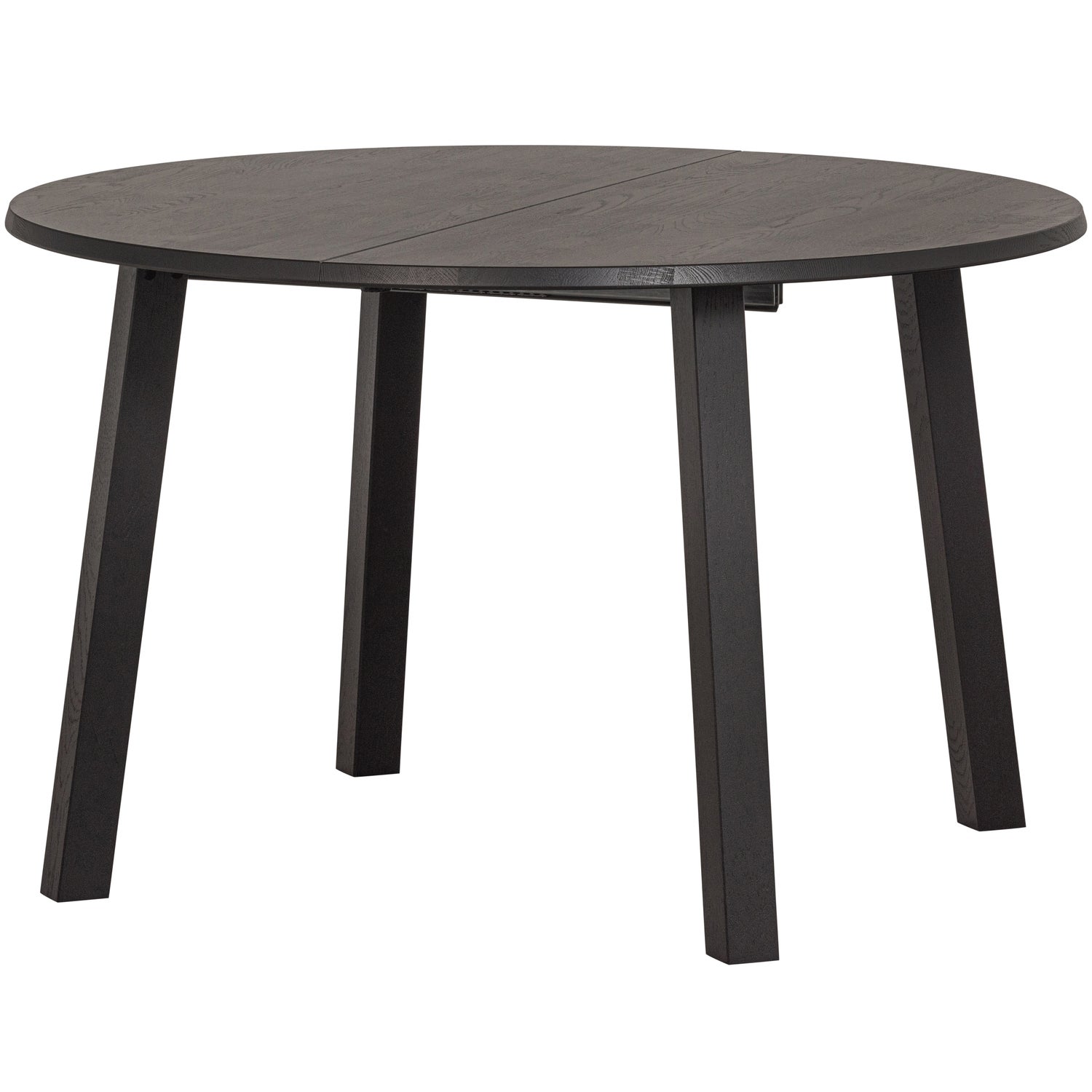 Showroommodel, zelf afhalen! Lange Jan Uitschuifbare Eettafel Rond Eiken Blacknight [fsc]