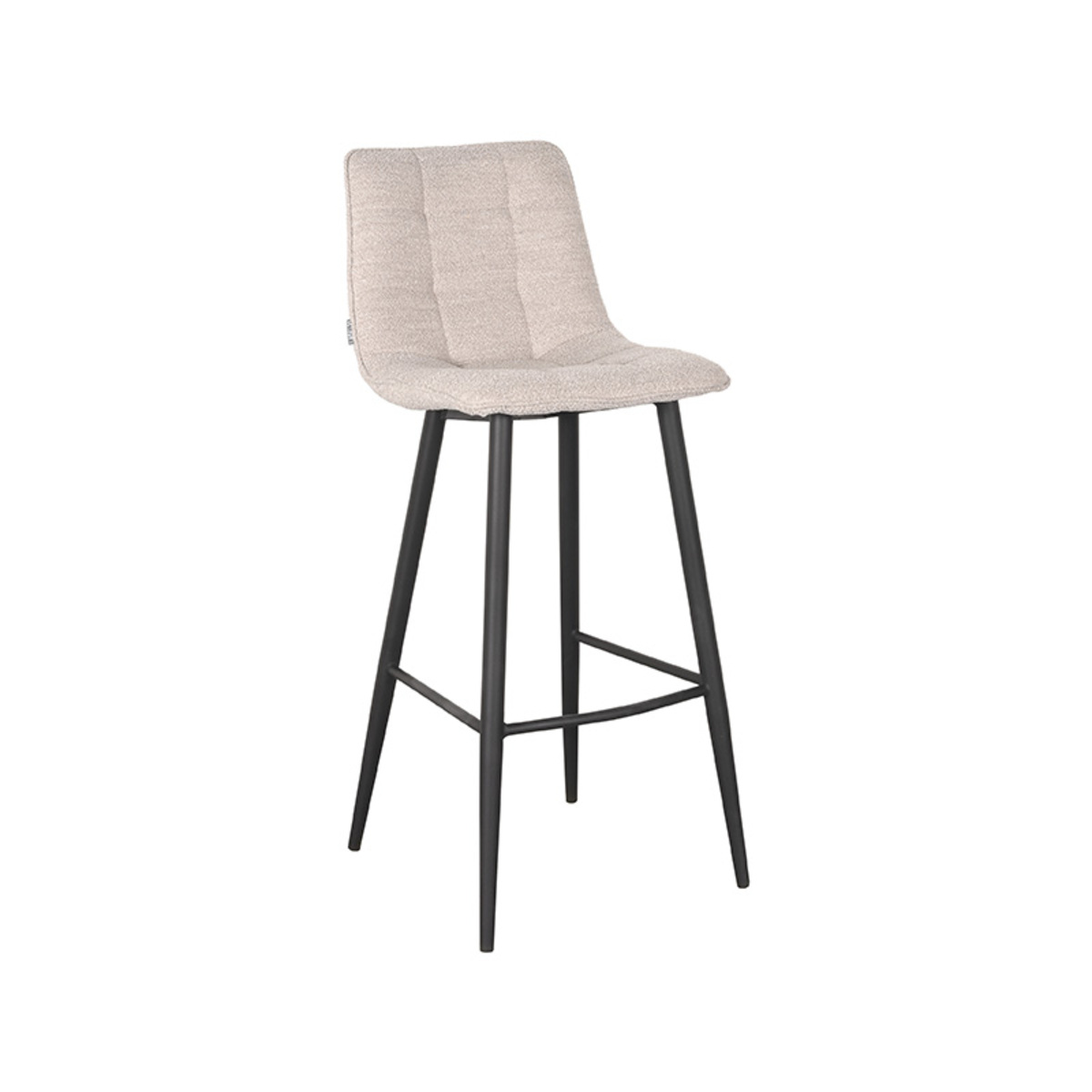 Showroommodel, zelf afhalen! Set V 2 - Barkruk Jelt - Naturel - Boucle - Zithoogte 78