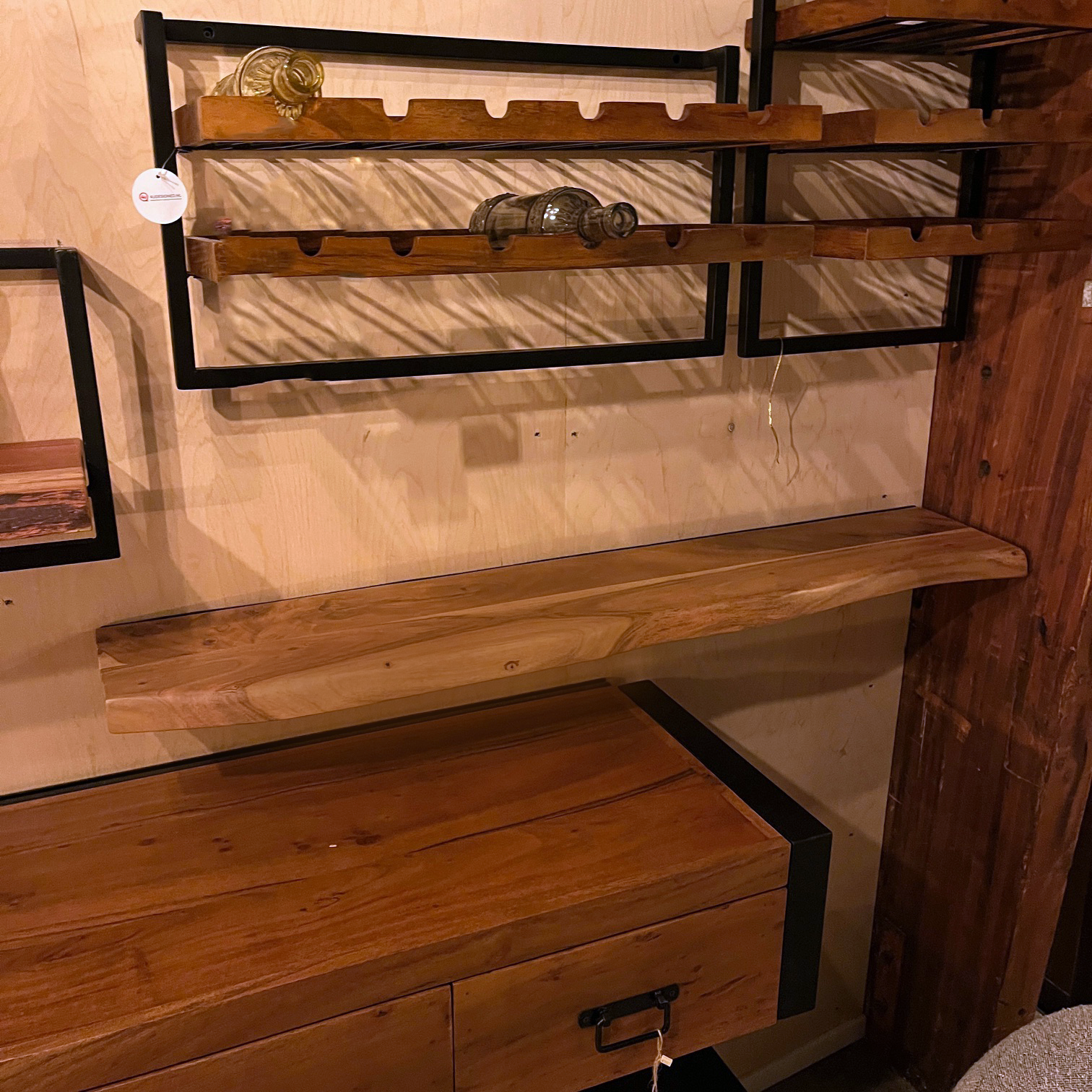 Wandplank Zwevend Acacia Live Edge 115