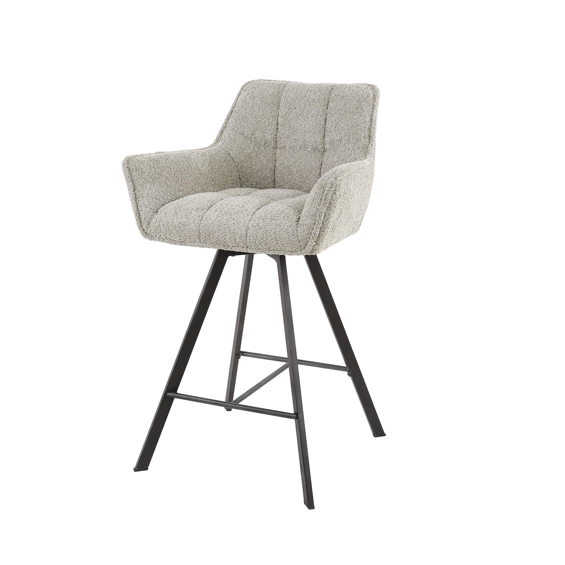 Barstoel raster draaibaar Boucle zandkleur ZH67cm