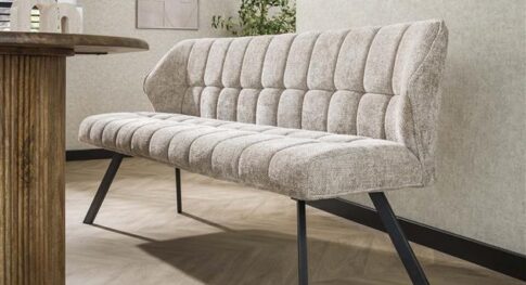 Eetkamerbank raster / Rich zandkleur