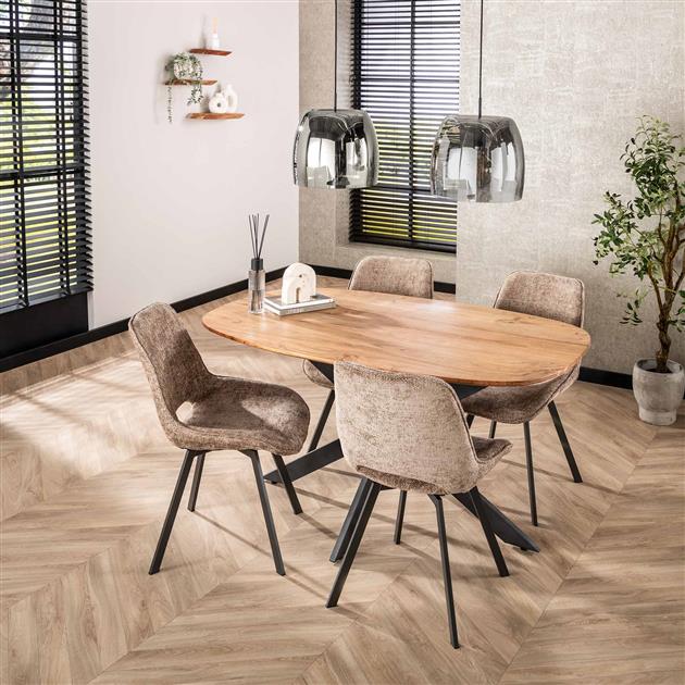 Eetkamertafel 150 Arhus solid / Massief acacia naturel