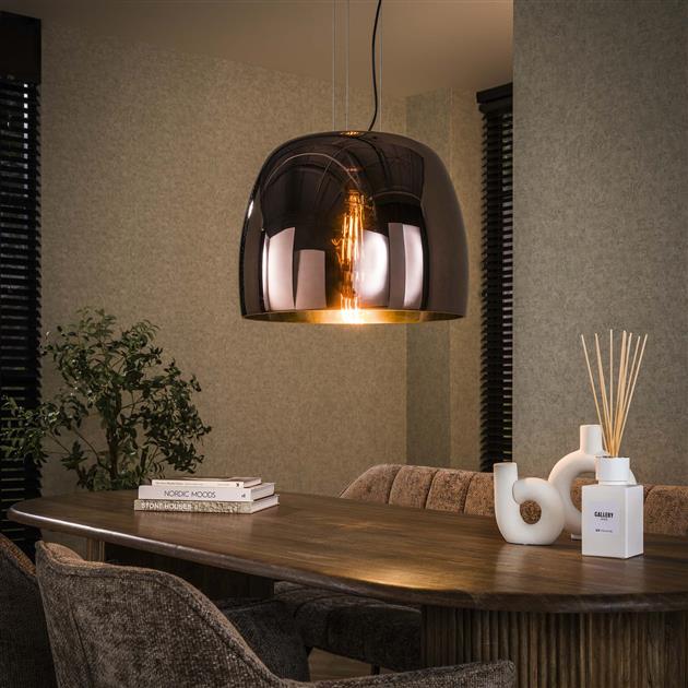 Hanglamp 1L drift XL glass / Copper color glas