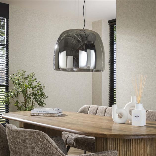 Hanglamp 1L drift XL glass / Smoke grey glas