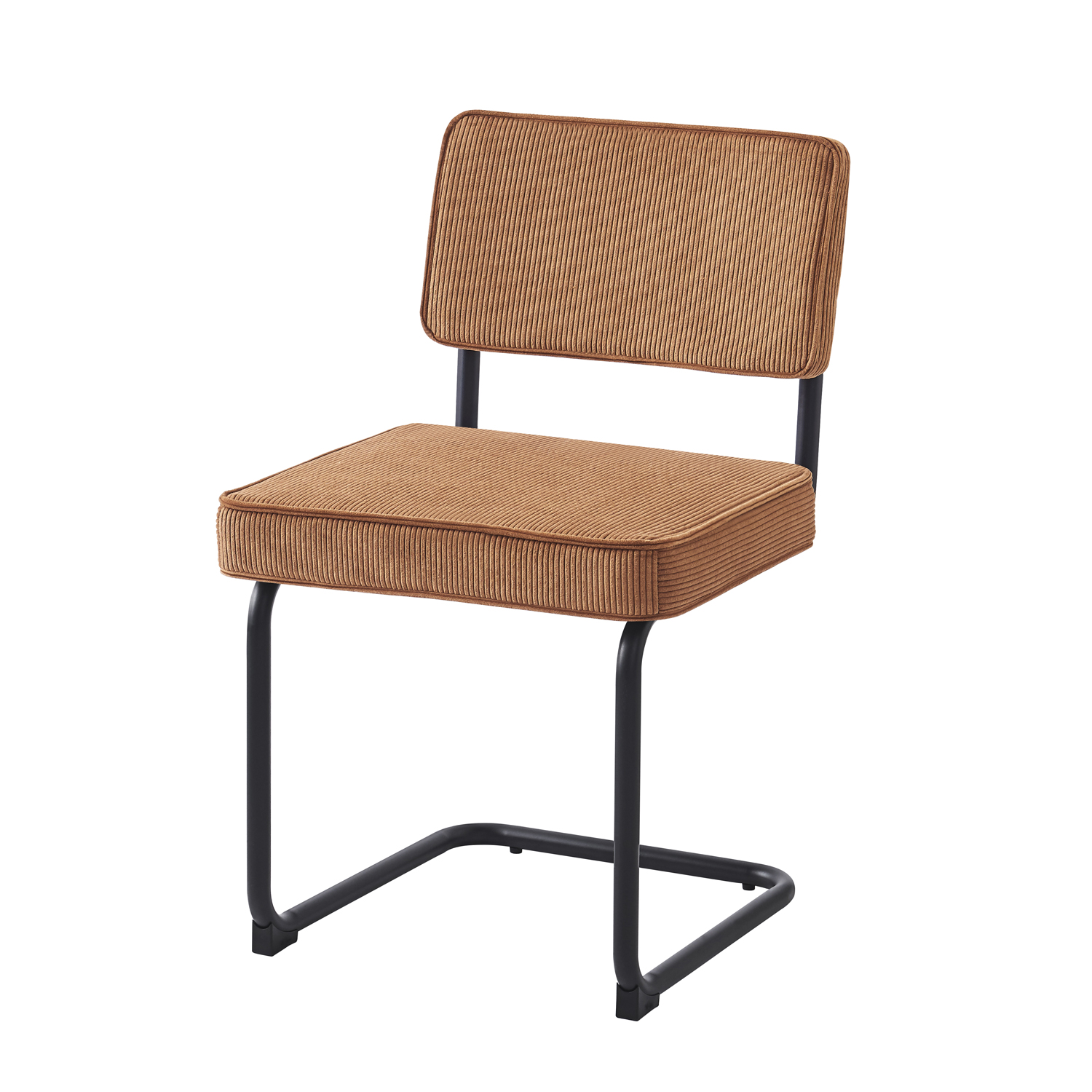 Showroommodel, zelf afhalen! Eetkamerstoel Bauhaus Rib Cognac