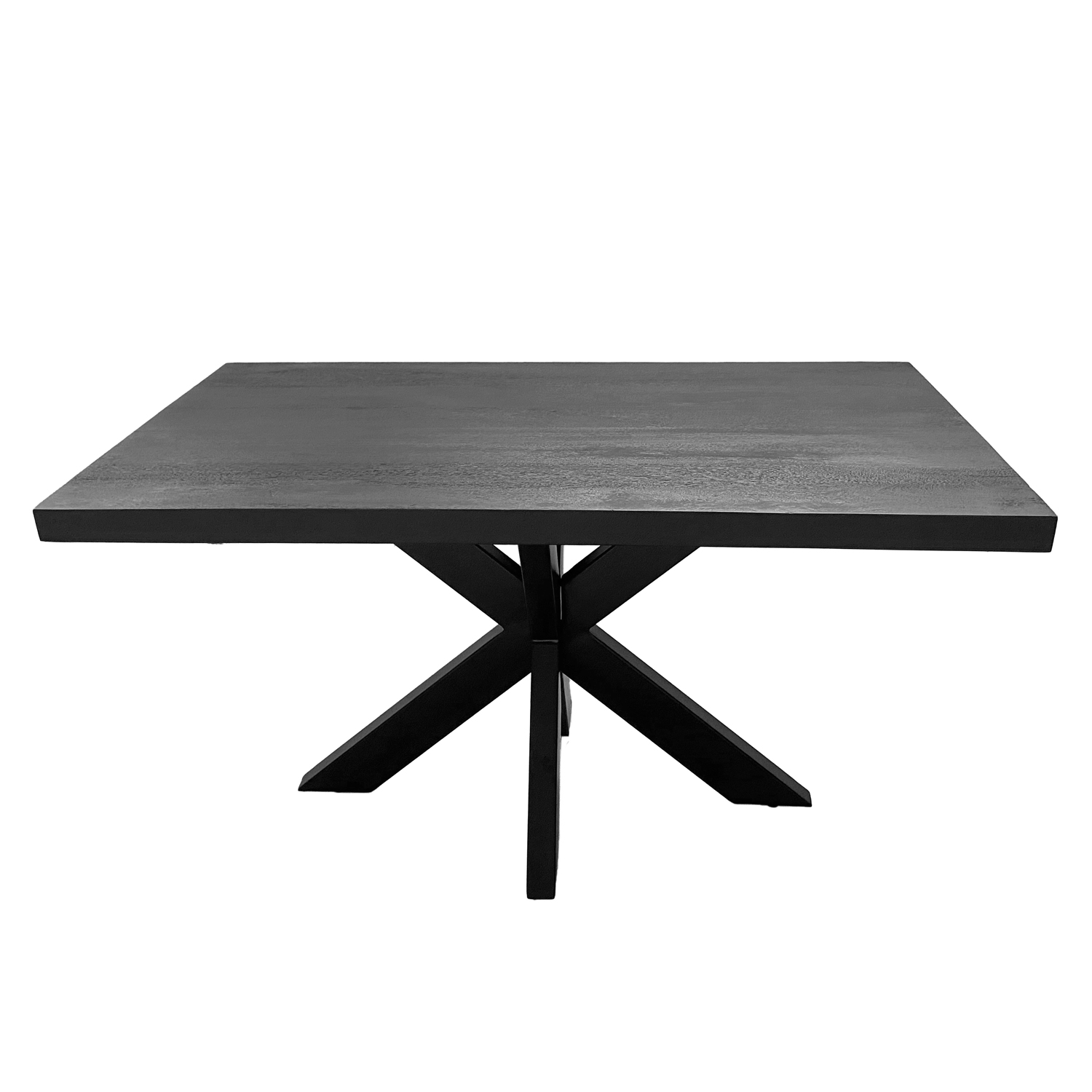 Showroommodel, zelf afhalen!  Eettafel Carleon Spider 140 Zwart Mangohout