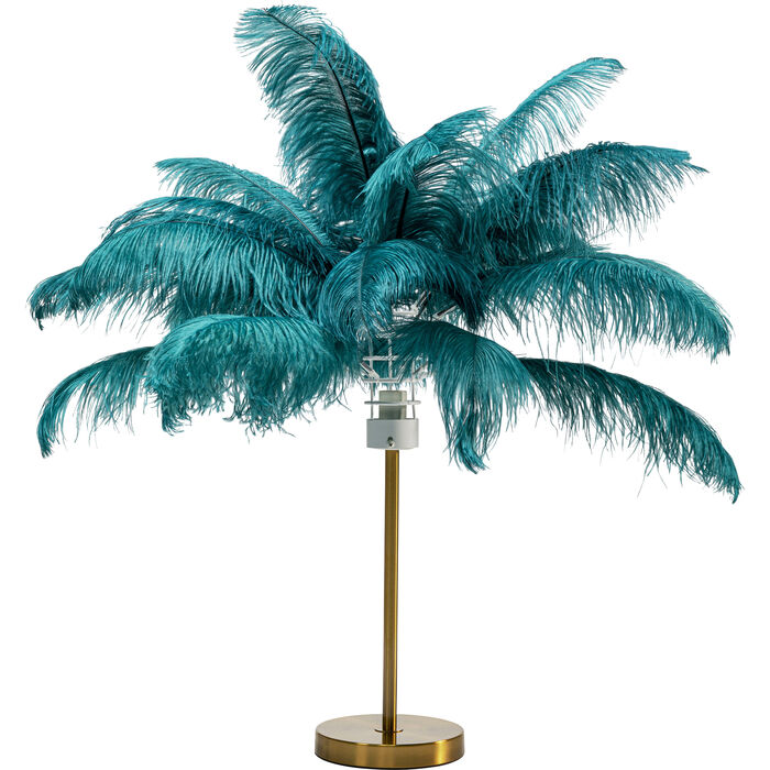 Showroommodel, zelf afhalen! Tafellamp Veer Palm Groen/Blauw 60cm