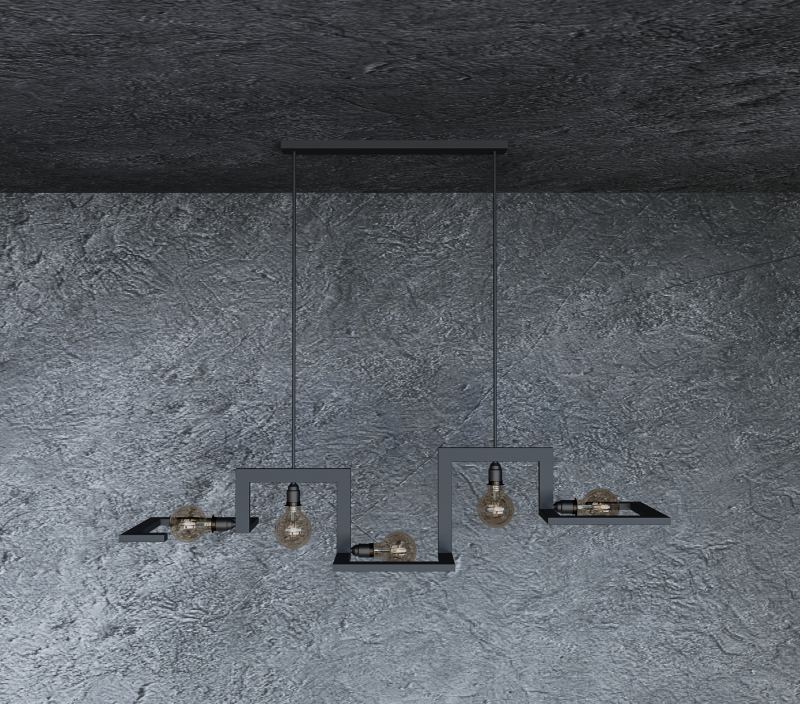 Tortona Hanglamp 5 lichts - 150cm