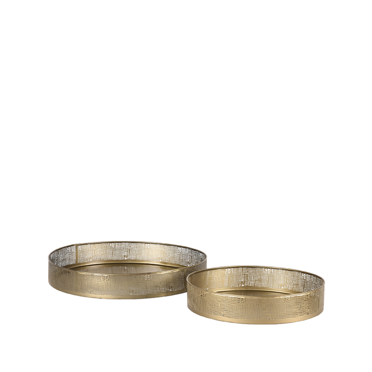 Dienbladen - Antiek goud - Metaal - One Size