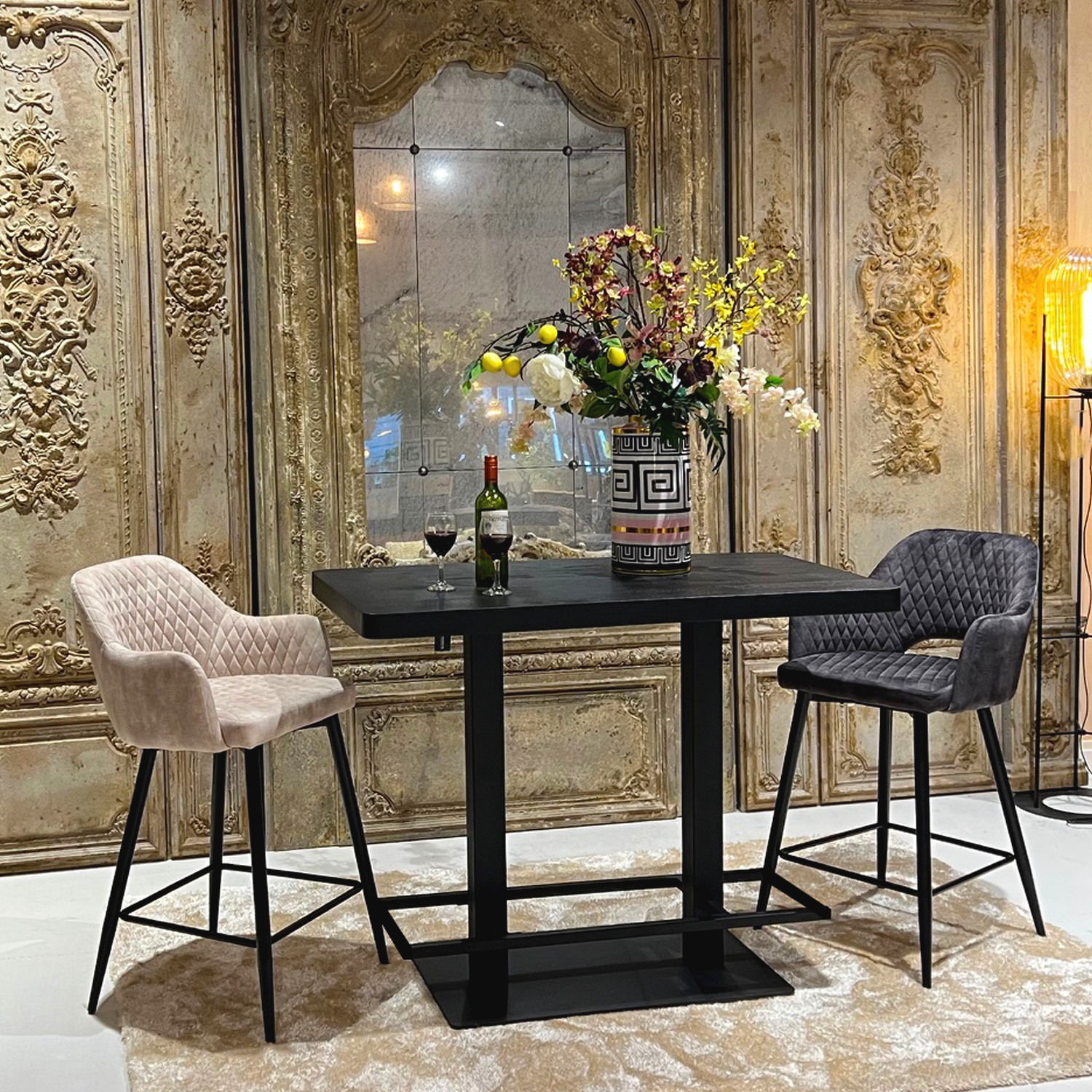 Showroommodel, zelf afhalen! Bartafel Black Bar 120x70x95cm