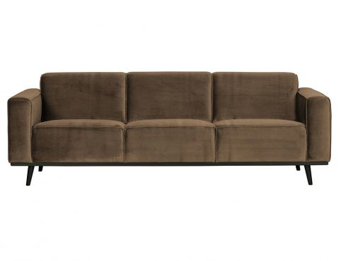 Showroommodel, zelf afhalen! Statement 3-zits Bank 230 Cm Fluweel Taupe