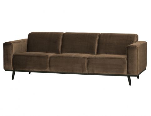Showroommodel, zelf afhalen! Statement 3-zits Bank 230 Cm Fluweel Taupe
