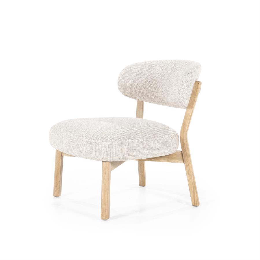 Fauteuil Mikky naturel - taupe Moon