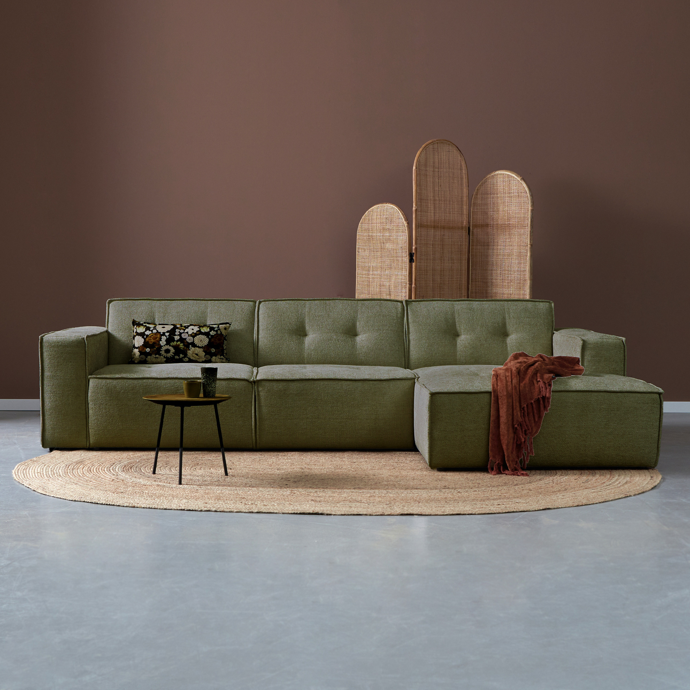 Loungebank Flow Rechts Groen