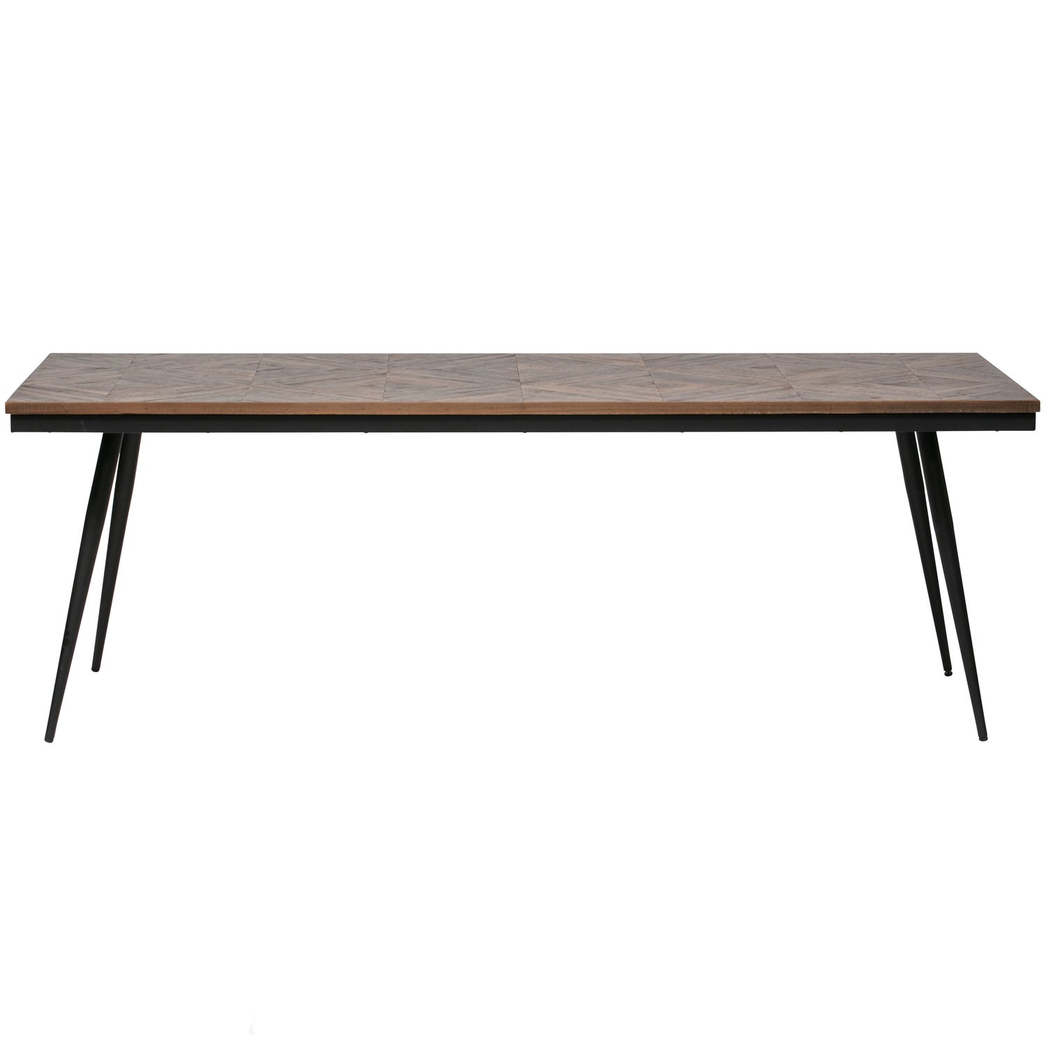 Showroommodel, zelf afhalen! Rhombic Eettafel 220x90cm Hout/metaal