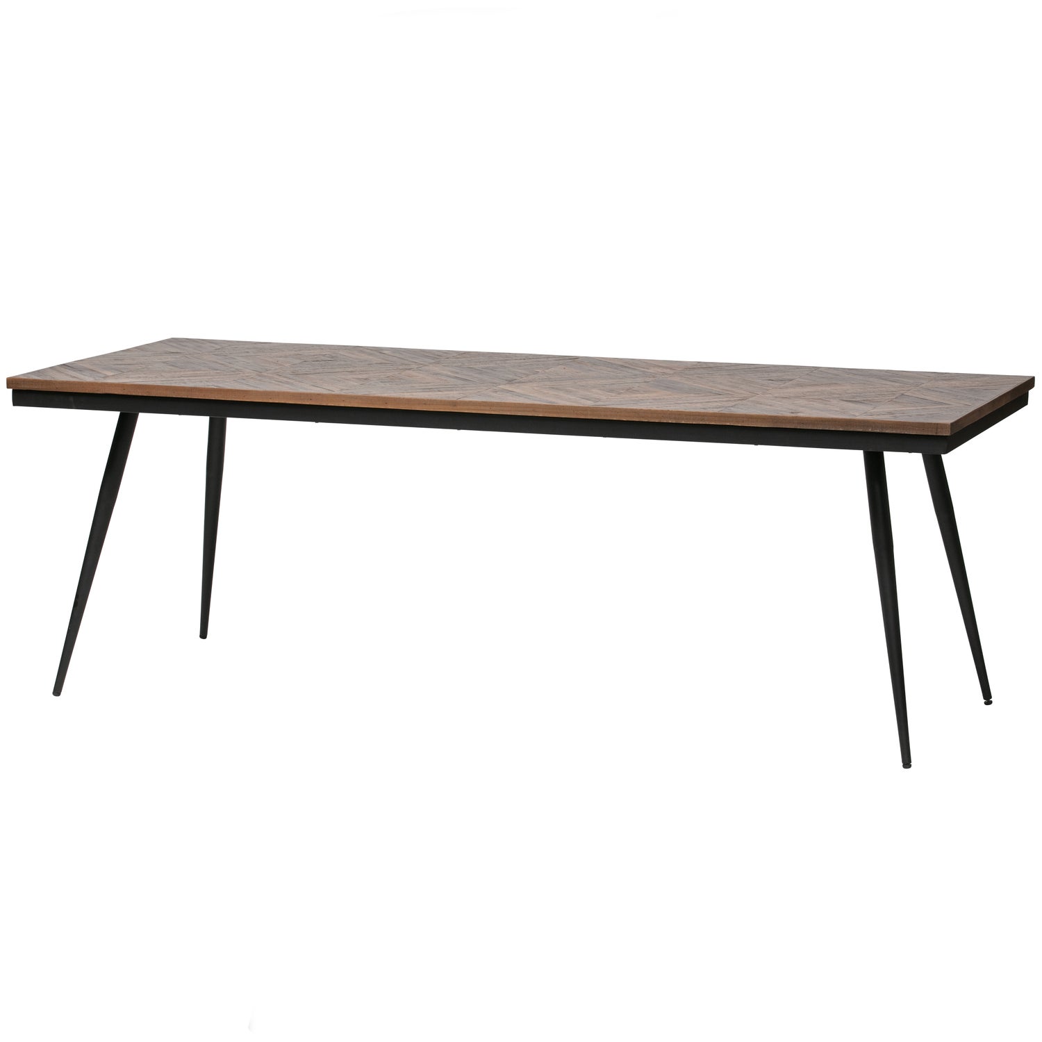 Showroommodel, zelf afhalen! Rhombic Eettafel 220x90cm Hout/metaal