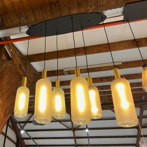 Showroommodel, zelf afhalen! Hanglamp Bottle - 6 oval