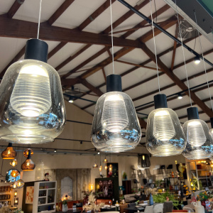Showroommodel, zelf afhalen! Hanglamp Gary Balk 6 Lichts Smoke
