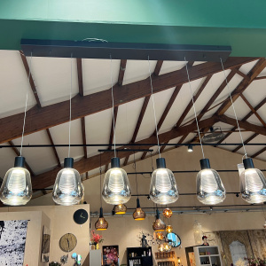 Showroommodel, zelf afhalen! Hanglamp Gary Balk 6 Lichts Smoke