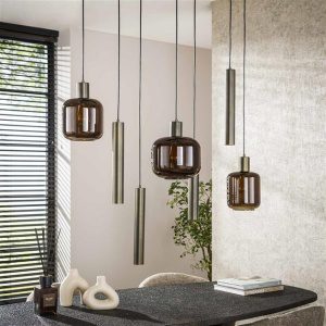 Hanglamp Bronza mix 4+3-lichts / Sienna brown