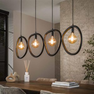 Hanglamp Pebble 4 lichts / Artic zwart