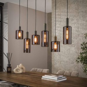 Hanglamp Sepiora 6-lichts / Sienna brown