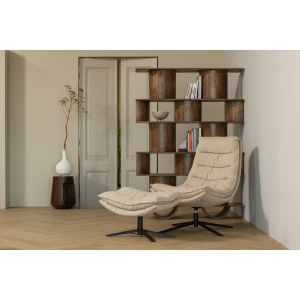 SINNE BOEKENKAST HOUT WALNOOT 180x130CM