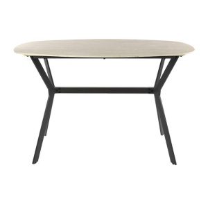 Bartafel Romano deens ovaal 140cm / Keramiek travertine