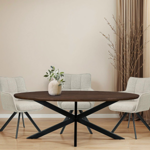 Eettafel Jesper Oval Brown 210 cm