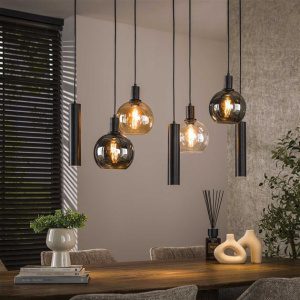 Hanglamp Sfera tricolore 4+3-lichts / Artic zwart