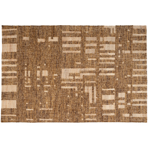 IAN HANDGEWEVEN VLOERKLEED WOL/KATOEN BRUIN 170x240CM