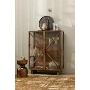 KELLA 2-DEURS KAST MANGO HOUT BRUIN