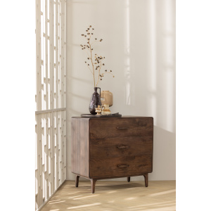 LIYA LADEKAST MANGO HOUT DONKERBRUIN