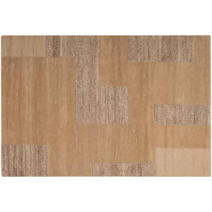 NOVEN HANDGEWEVEN VLOERKLEED WOL/KATOEN ZAND 170x240CM