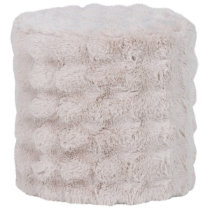 OLVEN POEF HOOG FLUFFY STOF NATUREL