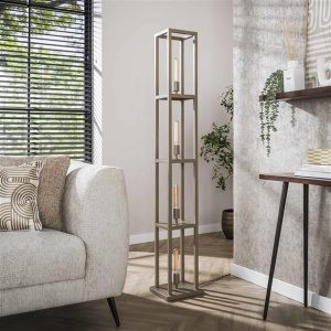 Vloerlamp Quadra 4-lichts / Beige