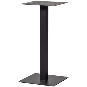 BISTRO VIERKANTE BARTAFEL POOT METAAL ZWART 105X50X50 CM